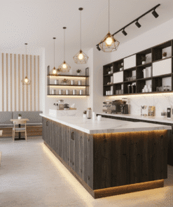 quầy pha chế có đèn led