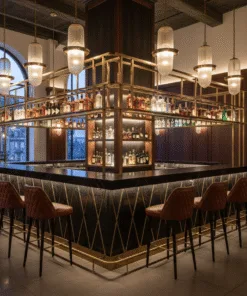 quầy pha chế có đèn led