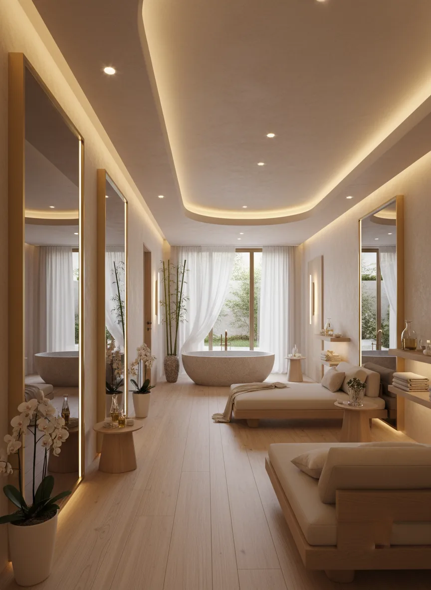 Firefly Gemini Flash Luxury Spa Interior With Soft Ceiling Cove Lights Warm Recessed Led Lighting Large 189713