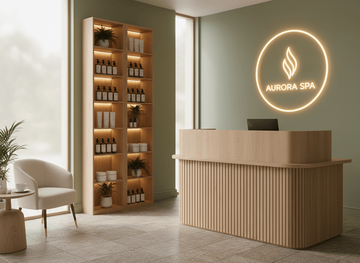Firefly Gemini Flash Mini Spa Room With A Wooden Cashier Counter Cosmetic Display Shelf And Illuminated 286159 Firefly Gemini Flash Mini Spa Room With A Wooden Cashier Counter Cosmetic Display Shelf And Illuminated 286159