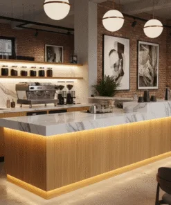 quầy pha chế có đèn led