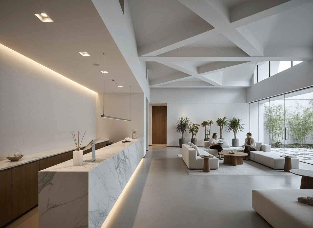 Firefly Gemini Flash Modern European Style Spa Reception With White Marble Countertop Recessed Ceiling Li 349580 Firefly Gemini Flash Modern European Style Spa Reception With White Marble Countertop Recessed Ceiling Li 349580