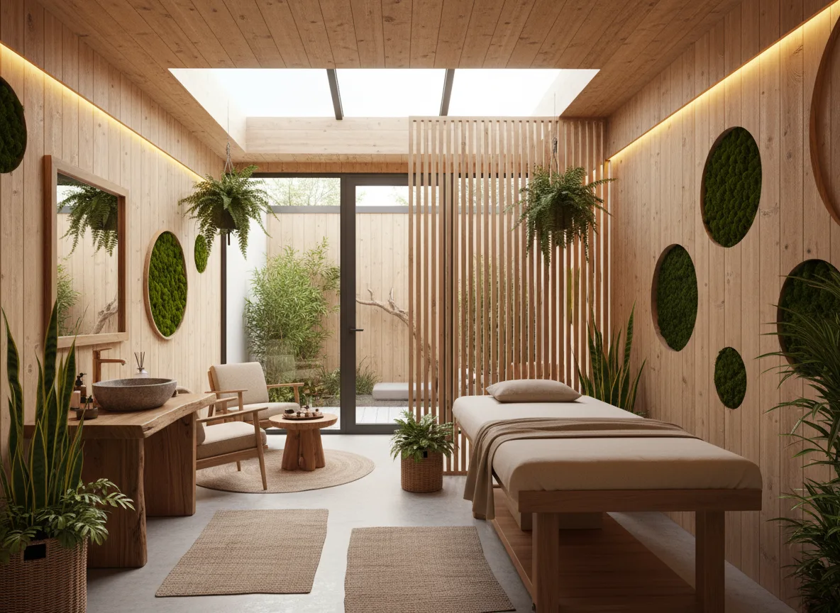 Firefly Gemini Flash Nature Inspired Spa Treatment Room Design Using Wooden Materials Green Plants Natur 286159