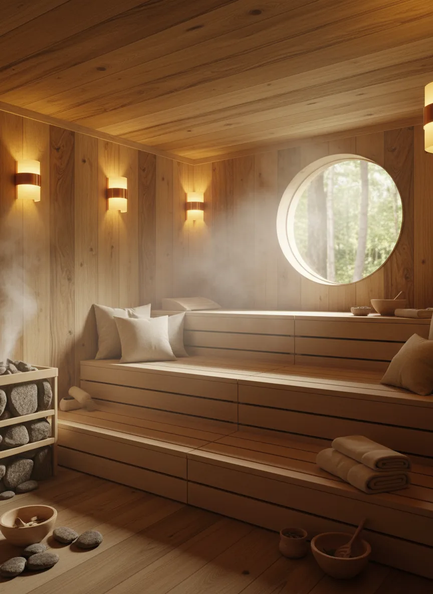 Firefly Gemini Flash Sauna Spa Area With Warm Yellow Lights Moisture Proof Wall Lamps Gentle Steam Natu 189713
