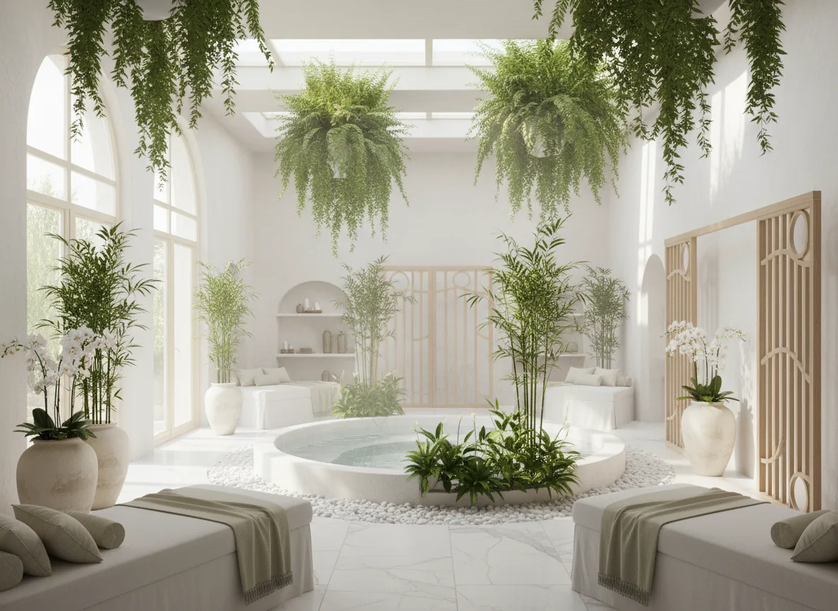 Firefly Gemini Flash White Tone Spa Design Blending Greenery And Natural Sunlight Creating A Relaxing And 231272