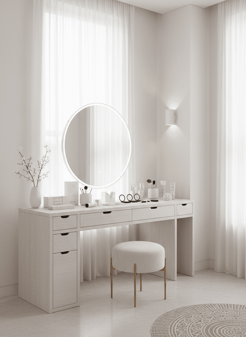 Firefly Spa Makeup Zone White Minimalist Korean Style Bright And Calm Atmosphere Elegant F 349580