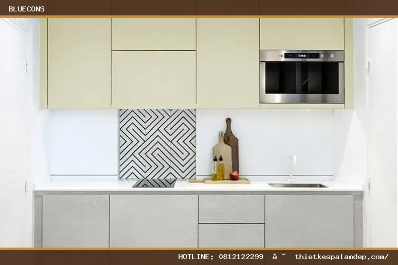 Hệ Tủ Bếp Gỗ MDF Cao Cấp TB009 – hình ảnh Bluecons