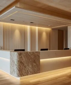 Thi công quầy lễ tân chuyên nghiệp