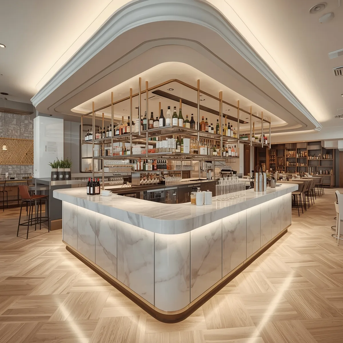 Quầy pha chế hiện đại