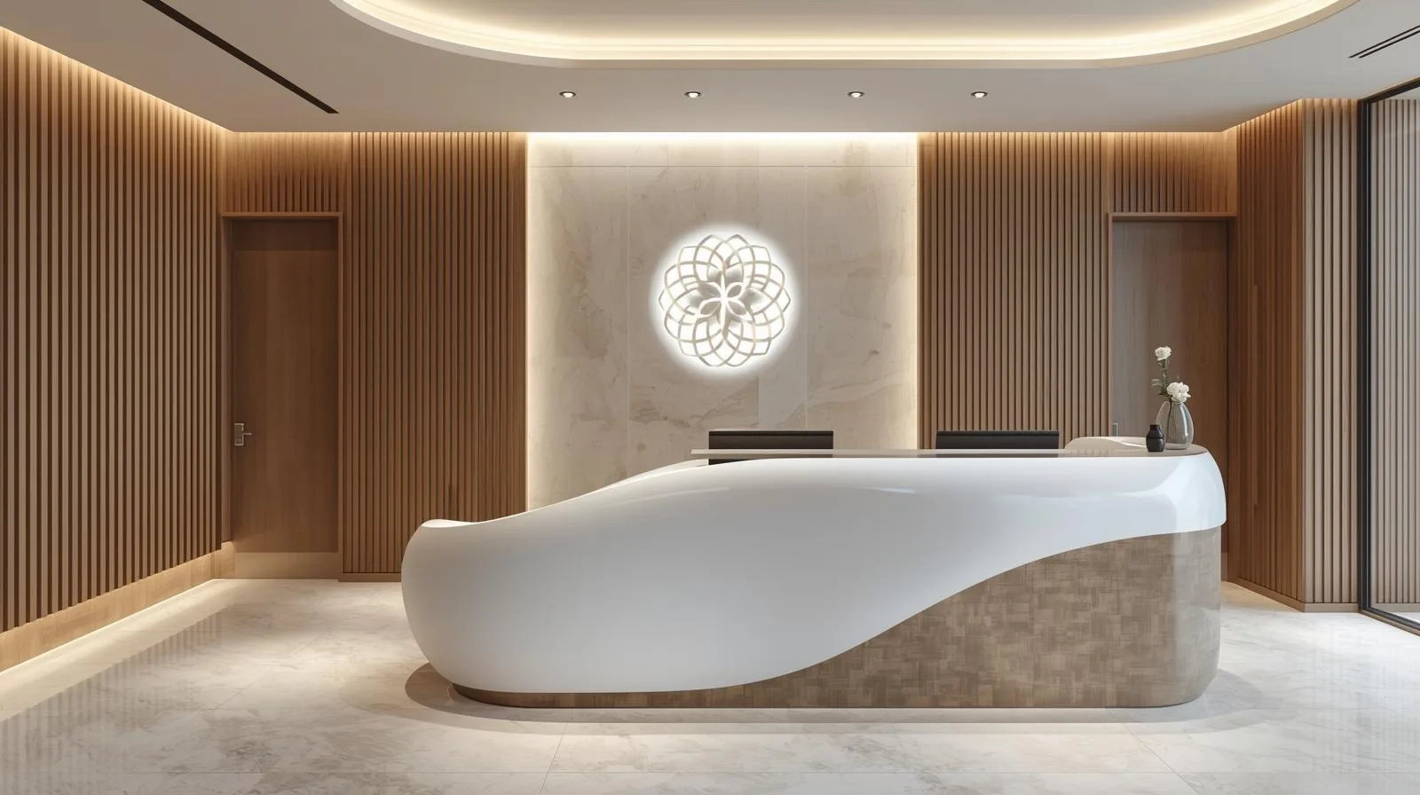 Mẫu quầy lễ tân độc quyền Bluecons