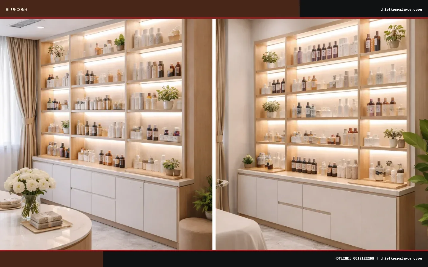 nghiệm thu tủ mỹ phẩm spa – ảnh minh họa