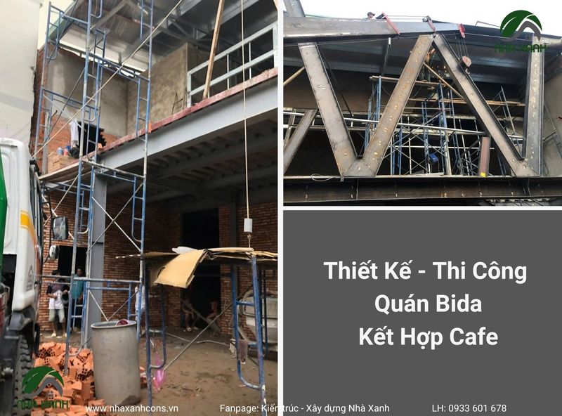 Thi Công Quán Cafe Tại Tiền Giang 1 Ong-quan-ca-phe-khung-thep-tien-giang