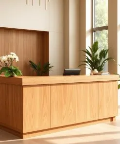 Quầy lễ tân bằng gỗ công nghiệp giá tốt