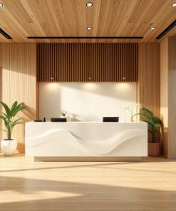 thiết kế quầy lễ tân theo phong cách riêng