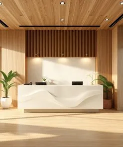 thiết kế quầy lễ tân theo phong cách riêng