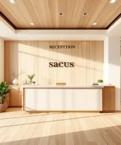 thiết kế quầy lễ tân theo phong cách riêng