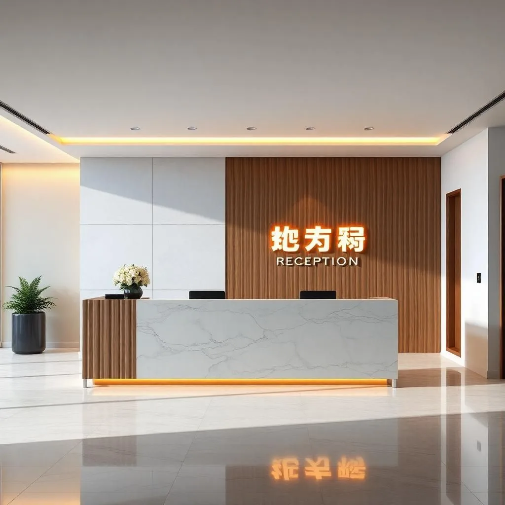 thiết kế quầy lễ tân theo phong cách riêng