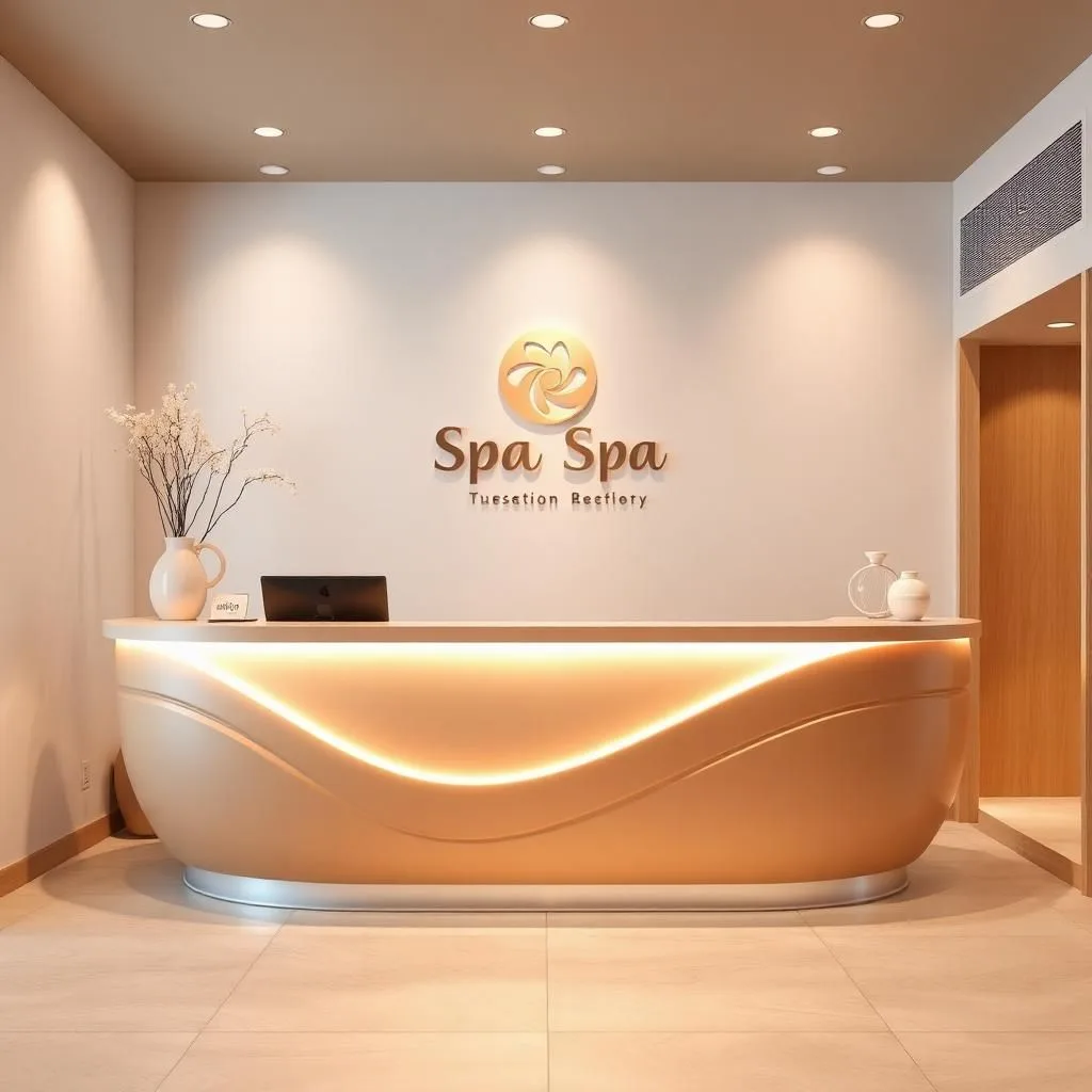 thiết kế quầy lễ tân theo phong cách riêng