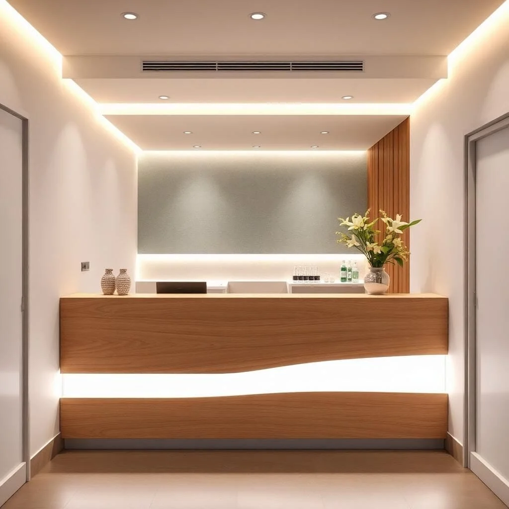 Quầy lễ tân đẹp cho spa nhỏ