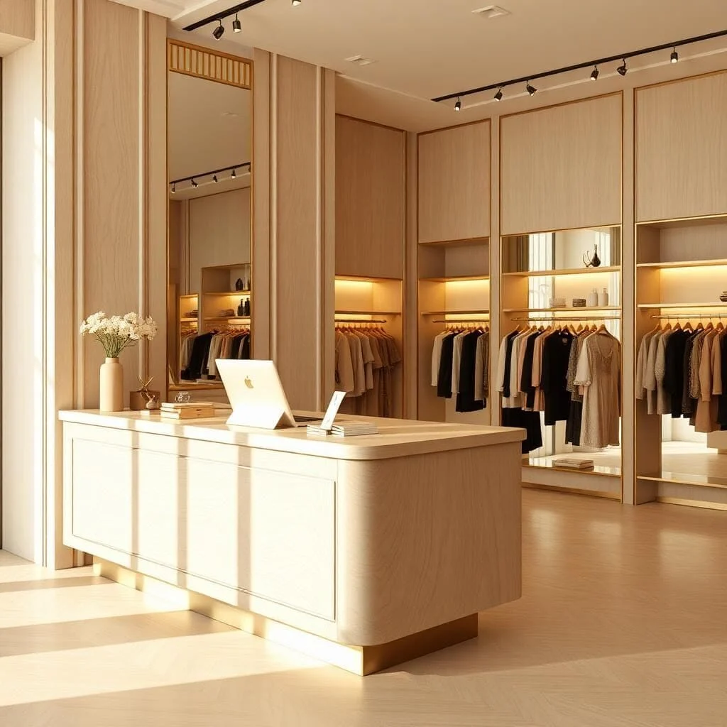 quầy thu ngân shop thời trang