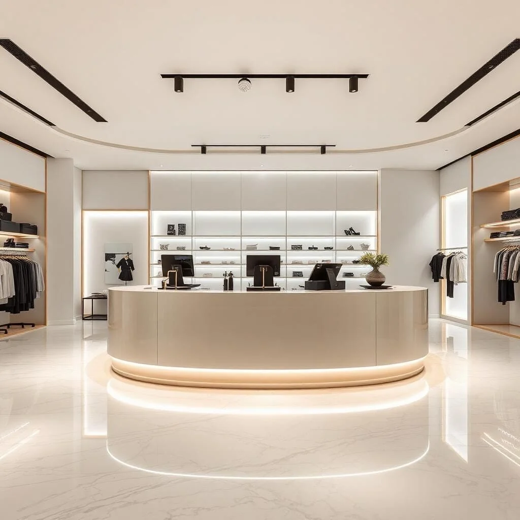 quầy thu ngân shop thời trang