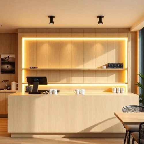 quầy thu ngân quán cafe