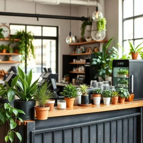 quầy thu ngân quán cafe