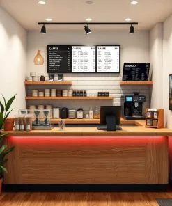 quầy thu ngân quán cafe