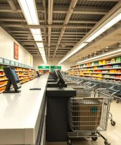 quầy thu ngân siêu thị