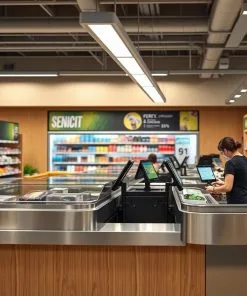 quầy thu ngân siêu thị