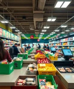 quầy thu ngân siêu thị