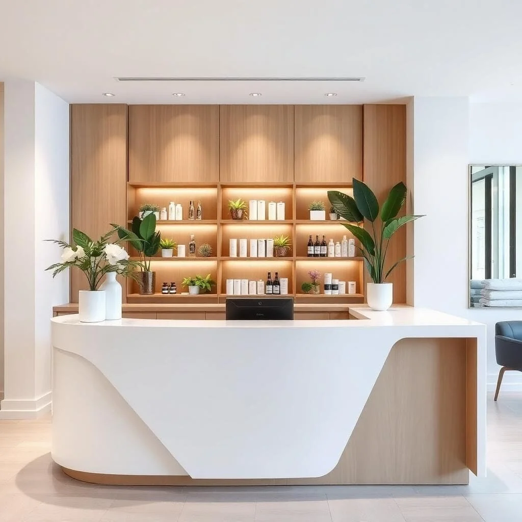 quầy thu ngân salon tóc quầy thu ngân salon tóc