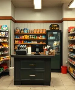 quầy thu ngân tạp hóa