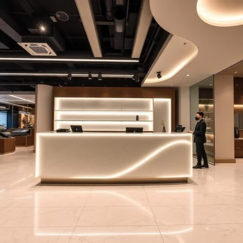 quầy thu ngân showroom