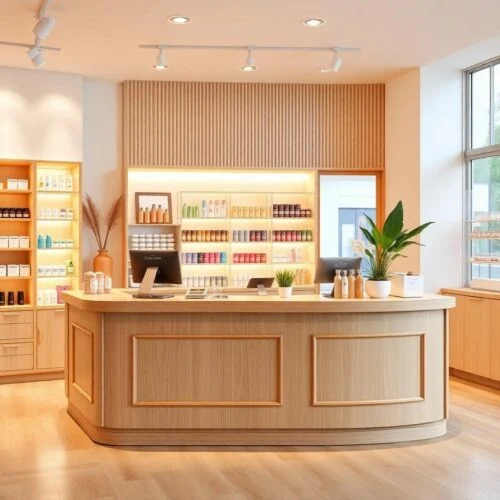 quầy thu ngân showroom