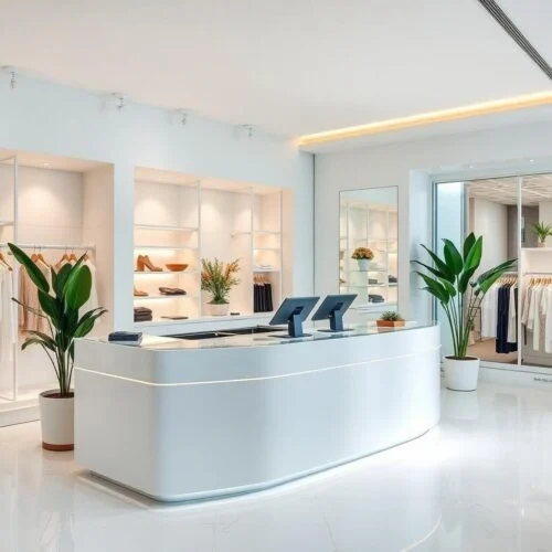 quầy thu ngân showroom