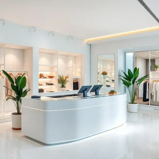 quầy thu ngân showroom