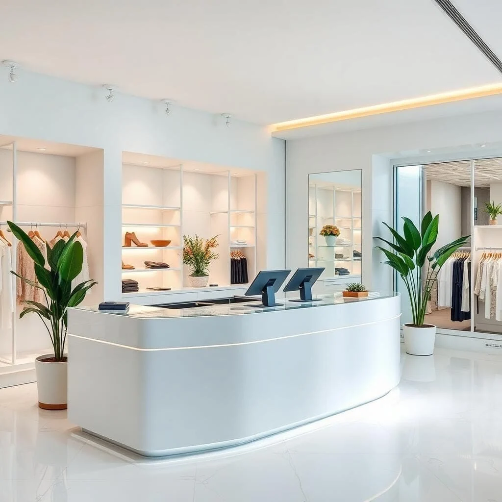 quầy thu ngân showroom