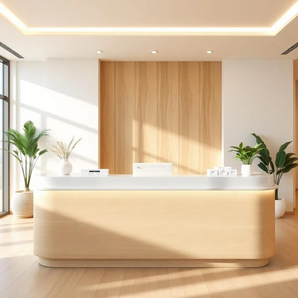 quầy thu ngân gỗ công nghiệp MDF