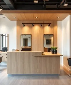 quầy thu ngân gỗ công nghiệp MDF