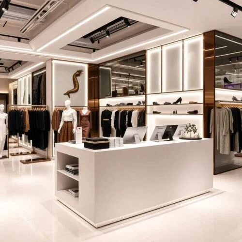quầy thu ngân gỗ công nghiệp MDF