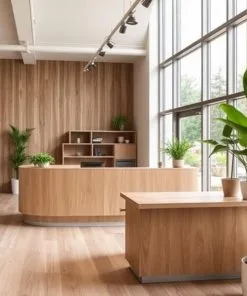 quầy thu ngân gỗ công nghiệp MDF