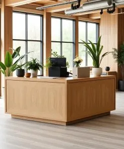 quầy thu ngân gỗ công nghiệp MDF