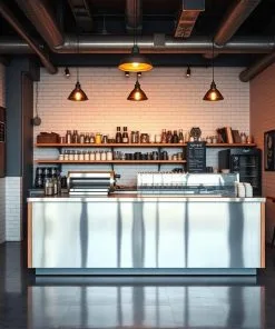 quầy thu ngân inox kết hợp gỗ