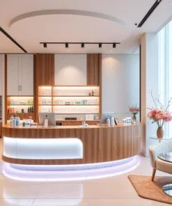 quầy thu ngân gỗ sang trọng cho showroom