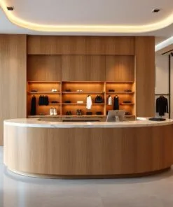 quầy thu ngân gỗ sang trọng cho showroom