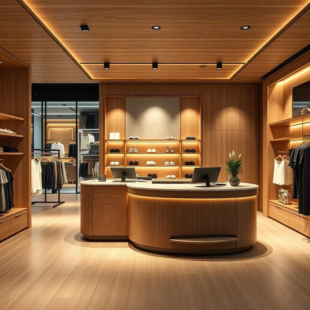 quầy thu ngân gỗ sang trọng cho showroom