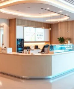 quầy thu ngân hiện đại cho quán trà sữa