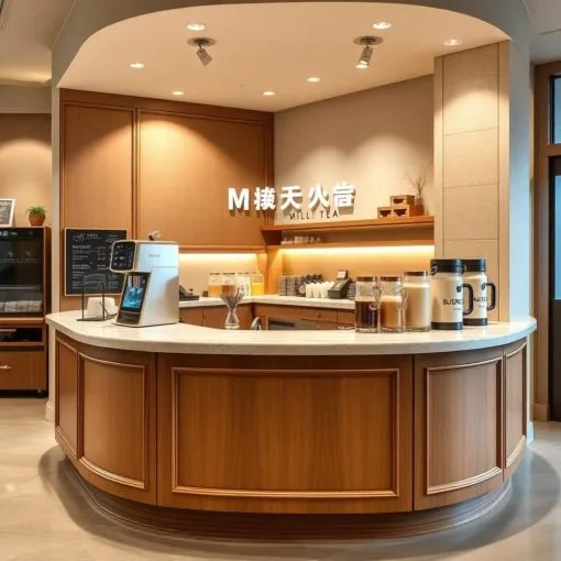 quầy thu ngân hiện đại cho quán trà sữa
