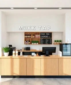 quầy thu ngân hiện đại cho quán trà sữa